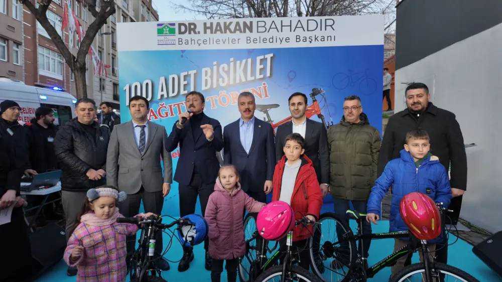 BAHÇELİEVLER'DE 8'İNCİ BİSİKLET DAĞITIM TÖRENİ GERÇEKLEŞTİRİLDİ