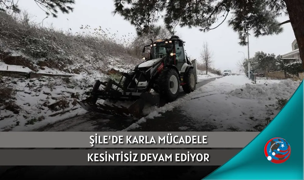 ŞİLE'DE KARLA MÜCADELE KESİNTİSİZ DEVAM EDİYOR