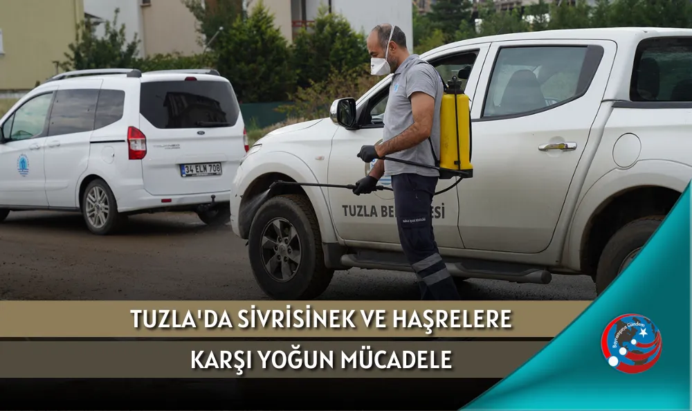 TUZLA'DA SİVRİSİNEK VE HAŞRELERE KARŞI YOĞUN MÜCADELE