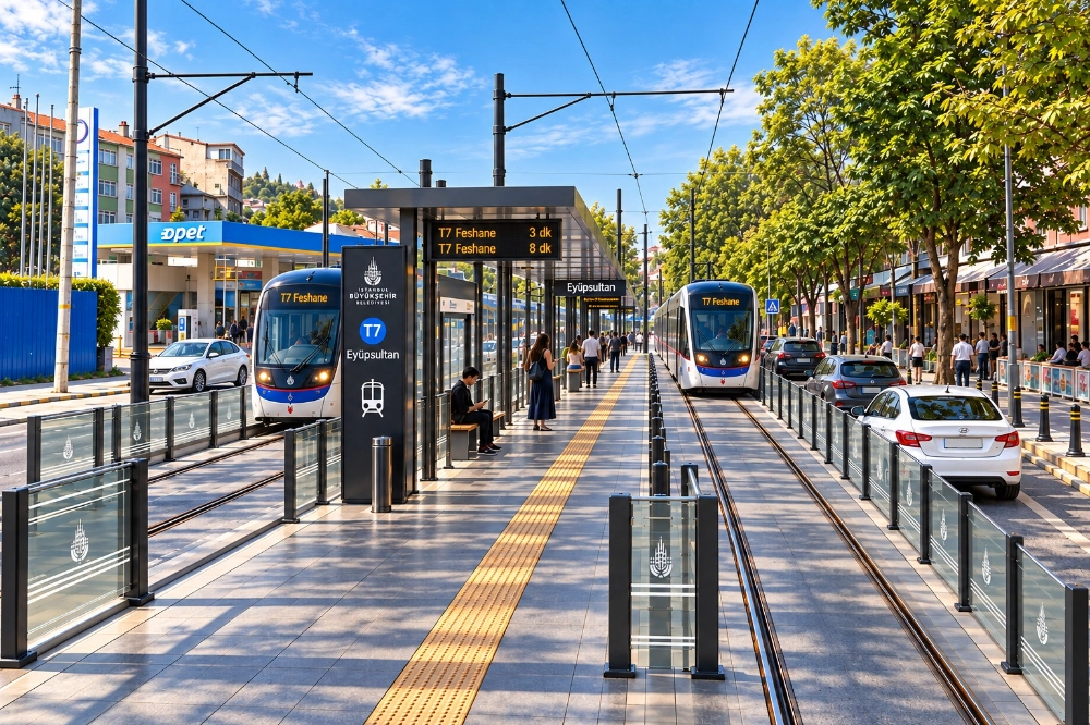 EYÜPSULTAN-BAYRAMPAŞA TRAMVAYI’NDA ÇALIŞMALAR HIZLANDI GÜZERGAHTAKİ 168 AĞAÇ YENİ YERLERİNE TAŞINIYOR